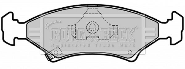 BORG & BECK Комплект тормозных колодок, дисковый тормоз BBP1610